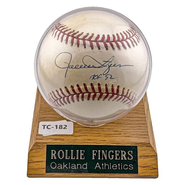 Rollie Fingers Signed Baseball w/ Cert