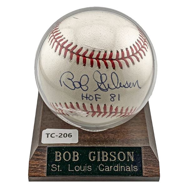 Bob Gibson Signed Baseball