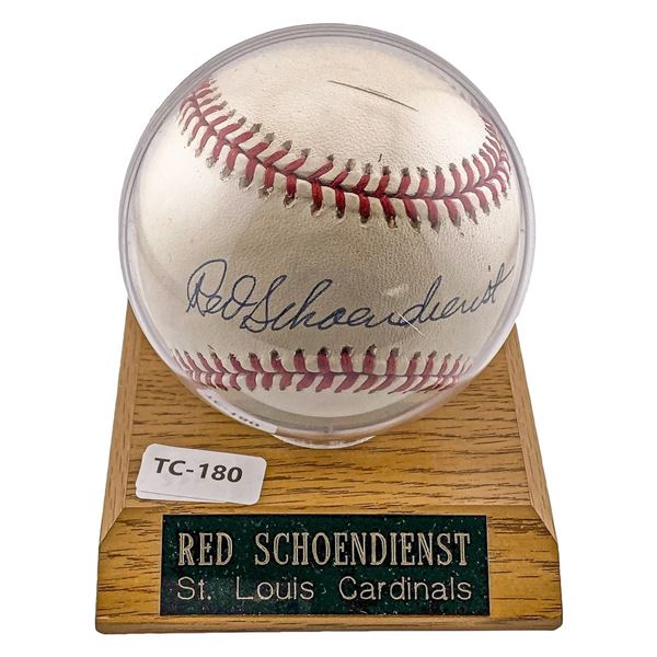 Red Schoendienst Signed Baseball Cardinals w/ Cert