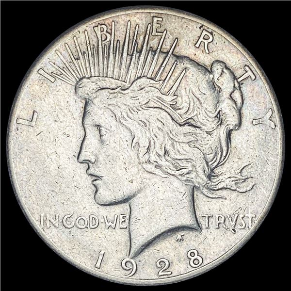 1928 Silver Peace Dollar NEARLY UNCIRCULATED