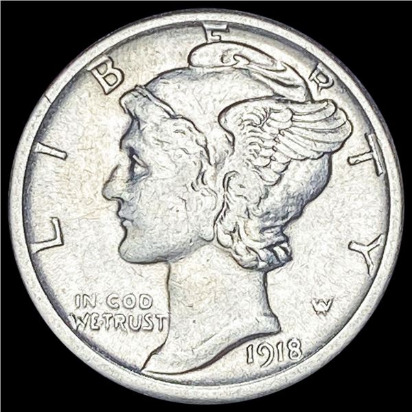 1918-S Silver Mercury Dime CLOSELY UNCIRCULATED
