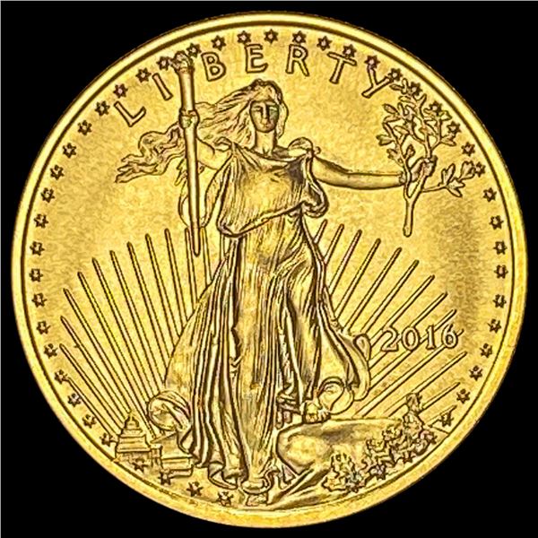 2016 1/10 oz Gold American Eagle $5 SUPERB GEM BU