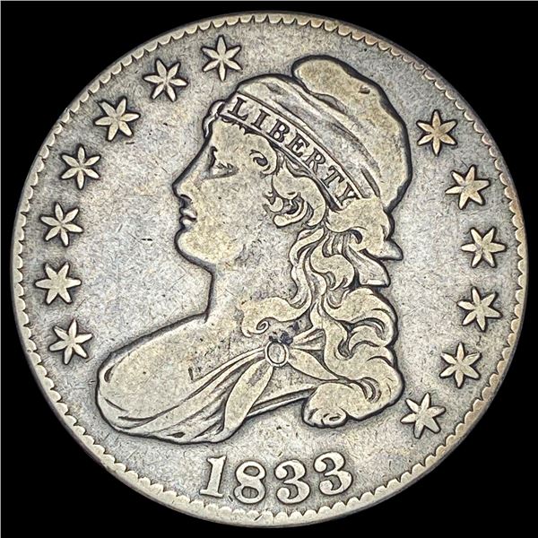1833 Capped Bust Half Dollar LIGHTLY CIRCULATED