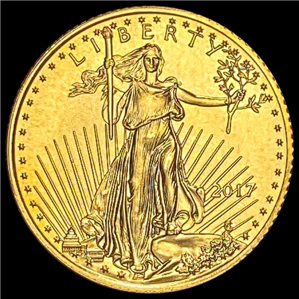 2017 1/10 oz Gold American Eagle $5 SUPERB GEM BU