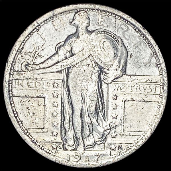 1917-S Type 1 Standing Liberty Quarter LIGHTLY CIRCULATED