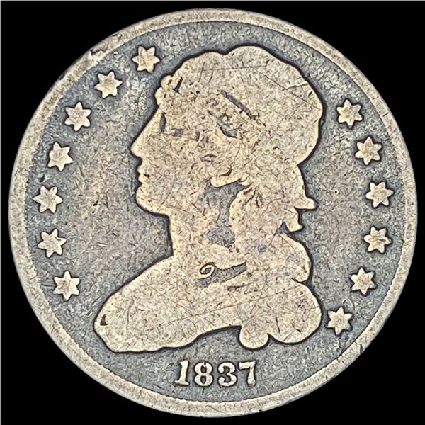 1837 Capped Bust Silver Quarter NICELY CIRCULATED