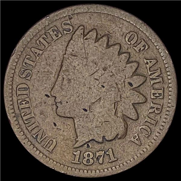 1871 Indian Head Cent NICELY CIRCULATED