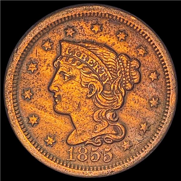 1855 Braided Hair Large Cent UNCIRCULATED