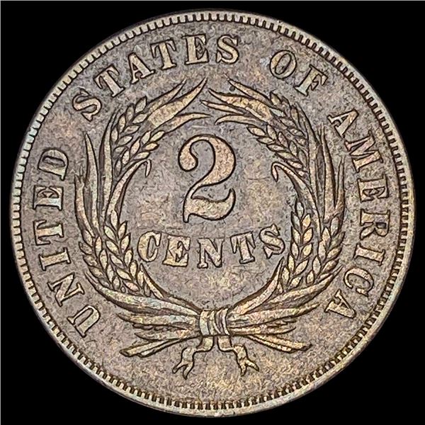 1865 Bronze Two-Cent Piece CLOSELY UNCIRCULATED