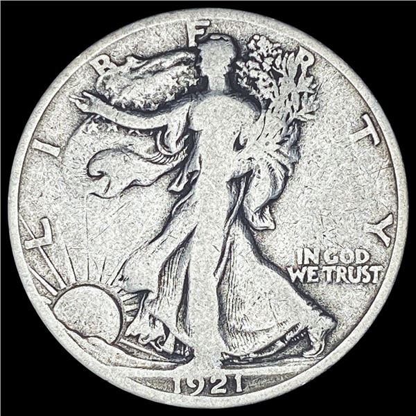 1921-S Silver Walking Liberty Half Dollar NICELY CIRCULATED