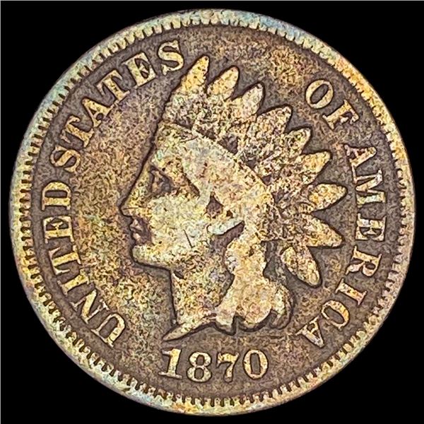 1870 Indian Head Cent NICELY CIRCULATED
