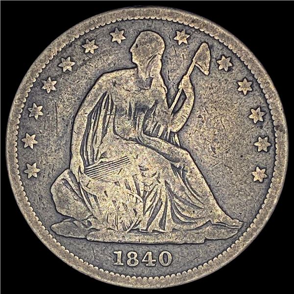 1840 Seated Liberty Half Dollar NICELY CIRCULATED
