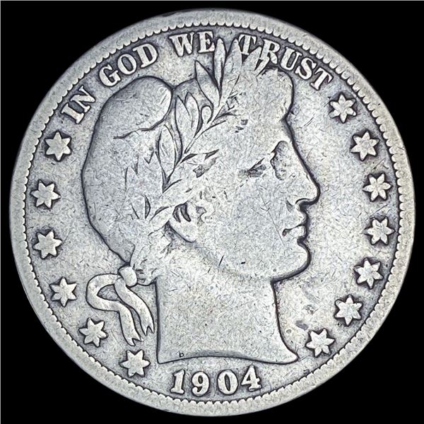 1904-S Silver Barber Half Dollar NICELY CIRCULATED