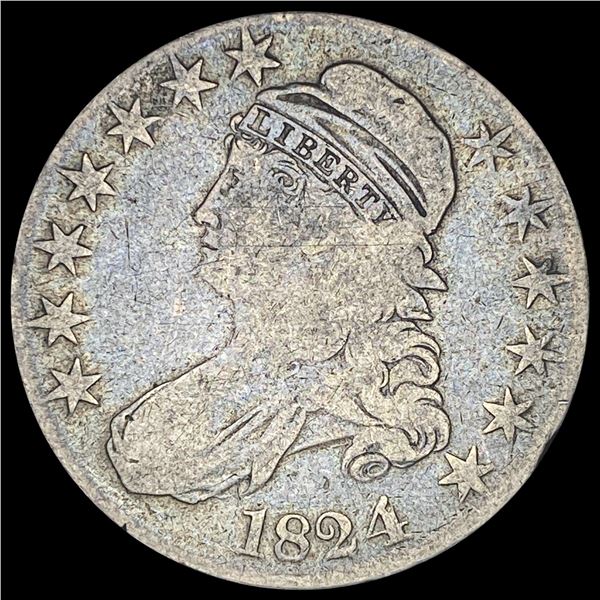 1824 Capped Bust Half Dollar NICELY CIRCULATED