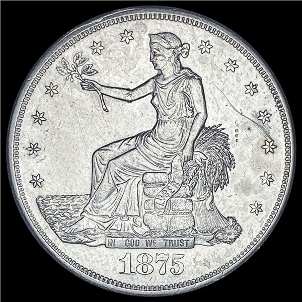 1875-S Silver Trade Dollar CLOSELY UNCIRCULATED