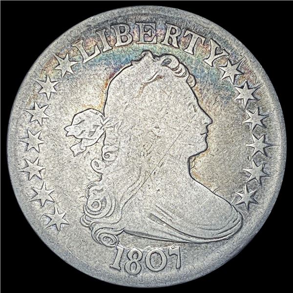 1807 Silver Half Dollar Draped Bust NICELY CIRCULATED