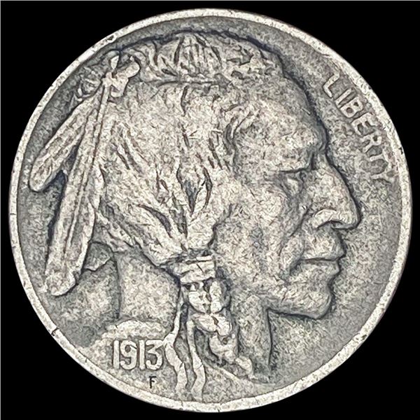 1913-D Buffalo Nickel Type 2 NEARLY UNCIRCULATED