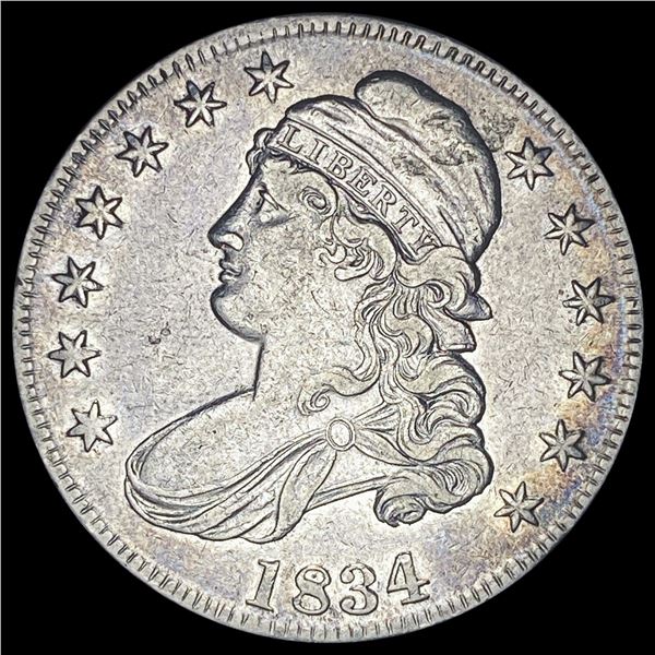 1834 Capped Bust Half Dollar NEARLY UNCIRCULATED