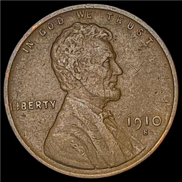 1910-S Lincoln Wheat Cent LIGHTLY CIRCULATED