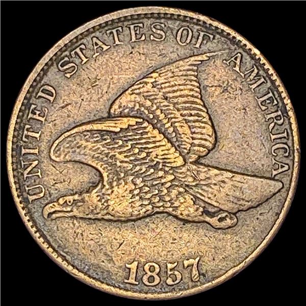 1857 Copper-Nickel Flying Eagle Cent NEARLY UNCIRCULATED