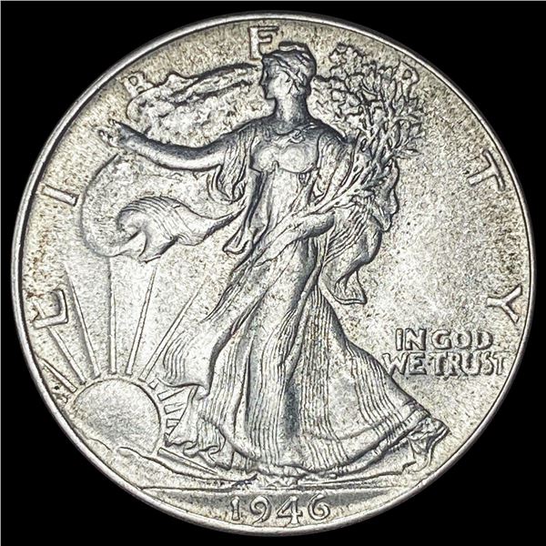 1946 Silver Walking Liberty Half Dollar CHOICE AU