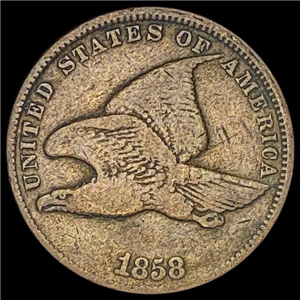 1858 Copper-Nickel Flying Eagle Cent LIGHTLY CIRCULATED