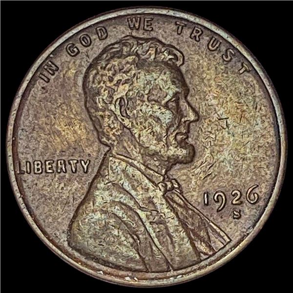 1926-S Lincoln Wheat Cent NEARLY UNCIRCULATED