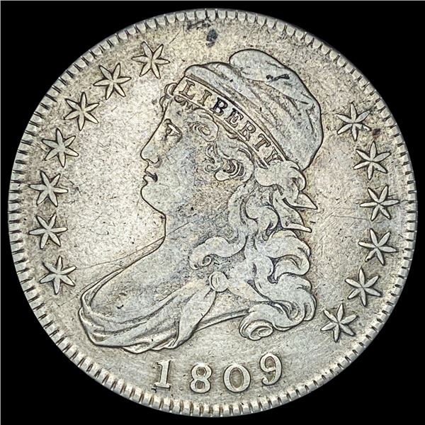 1809 Capped Bust Half Dollar LIGHTLY CIRCULATED