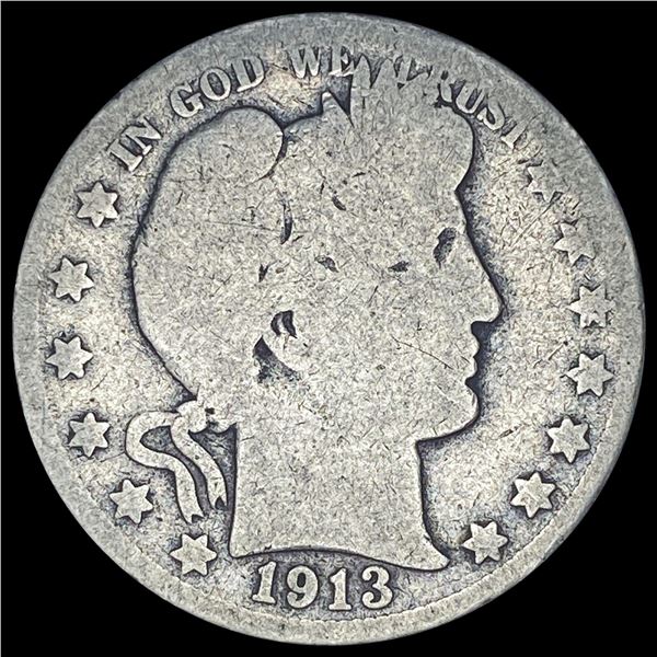 1913 Silver Barber Half Dollar NICELY CIRCULATED