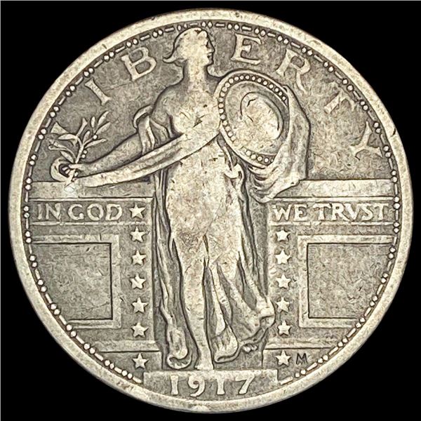 1917 Type 1 Standing Liberty Quarter LIGHTLY CIRCULATED
