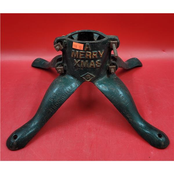 Cast Iron "A Merry Christmas" Tree Stand