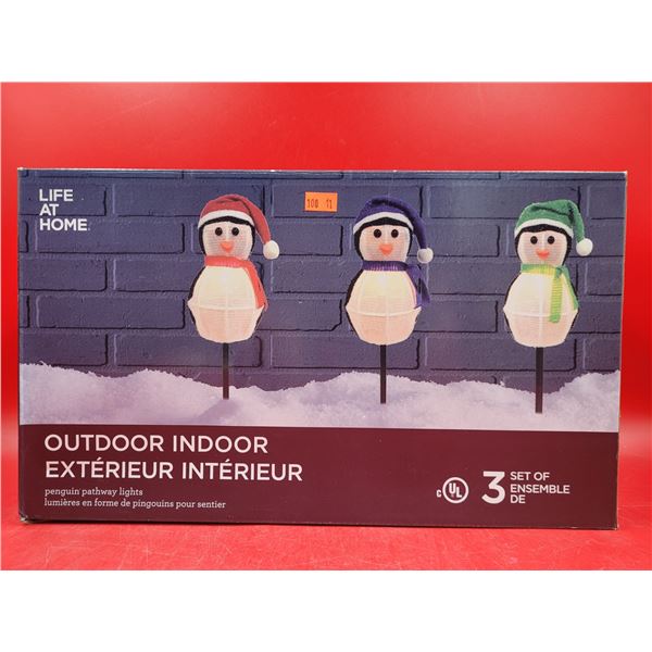 Life At Home Outdoor/Indoor Penguin Pathway Lights