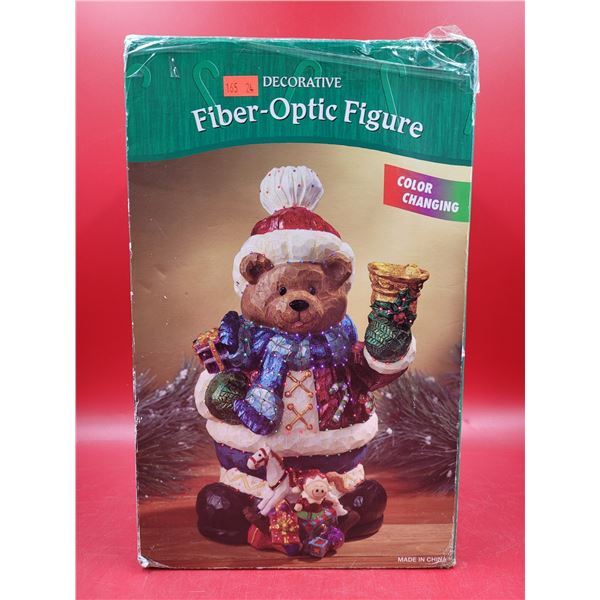 Decorative Fiber-Optic Color Changing Bear Figure