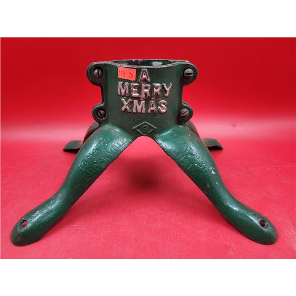 Cast Iron "A Merry Christmas" Tree Stand