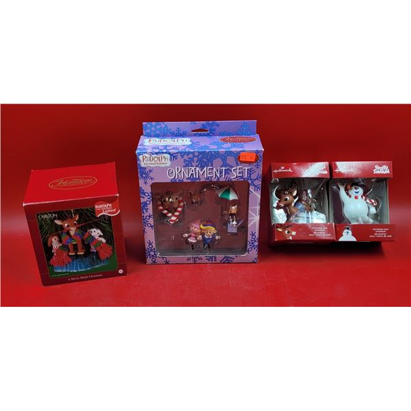 Assorted Rudolph The Red Nosed Reindeer Ornaments & Frosty The Snowman Ornament