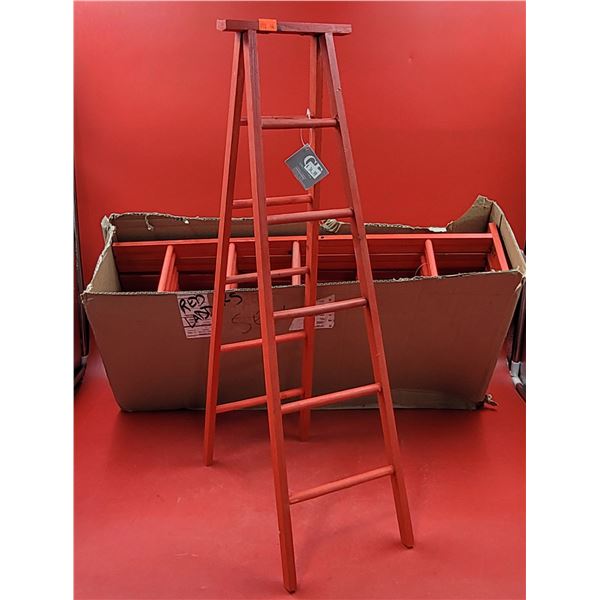 Lot of Red Decorative Ladders