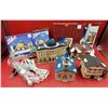 Image 1 : 4 Christmas Village Illuminated Buildings