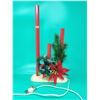 Image 1 : VTG Poinsettia Candleholder Light
