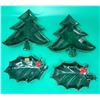 Image 1 : 4 Enterprise Exclusive Hand-Painted Christmas Dishes Made in Japan