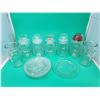 Lot Of Christmas Glass Jars & Plates