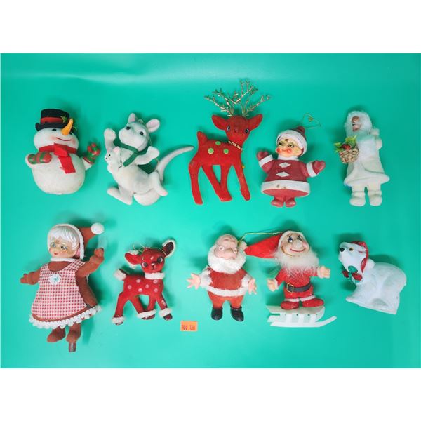 Lot Of 10 Assorted VTG Christmas Ornaments