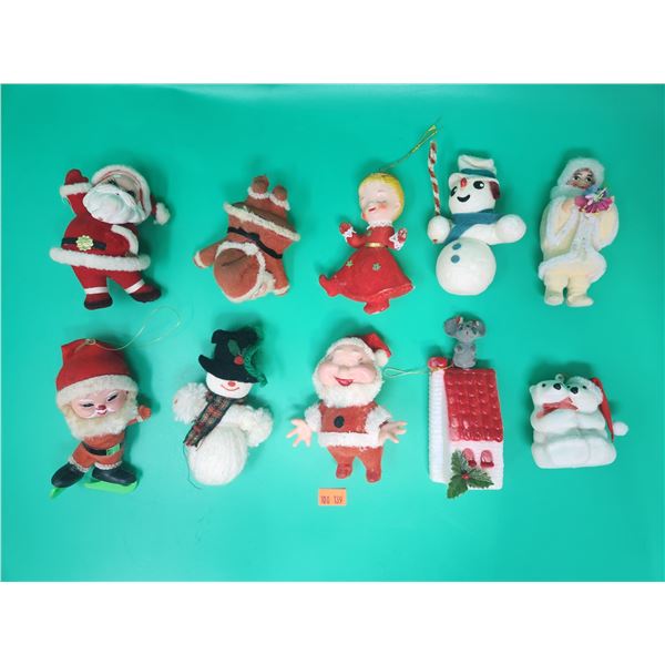 Lot Of 10 Assorted VTG Christmas Ornaments