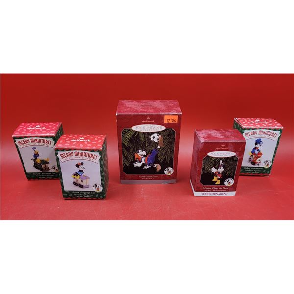 Hallmark Disney Lot w/ Keepsake Ornaments & Merry Miniature Figurines