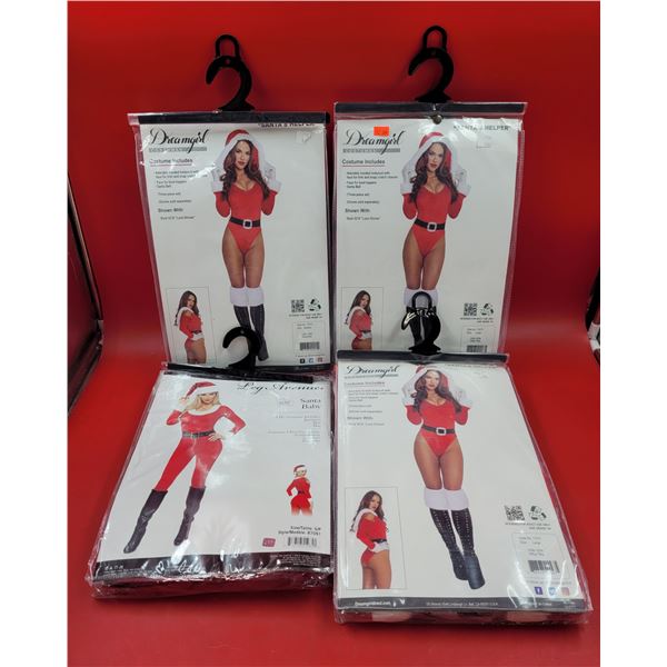 Adult Christmas Costumes w/ Santa Baby & Santa's Helper