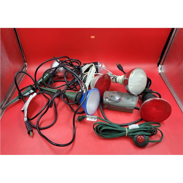 Lot of Assorted Stake & Clip Lights w/ Timer
