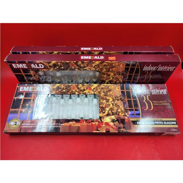 Lot of Emerald Indoor Icicle Mini Lights 35-Packs