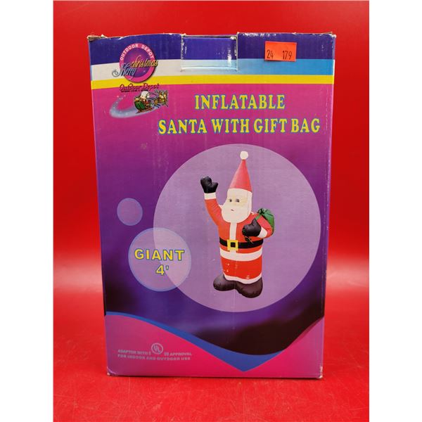 Outdoor Depot 4' Inflatable Santa w/ Gift Bag