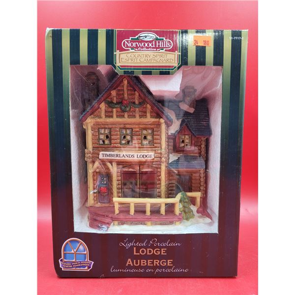 Norwood Hills Country Spirit Lighted Porcelain Lodge