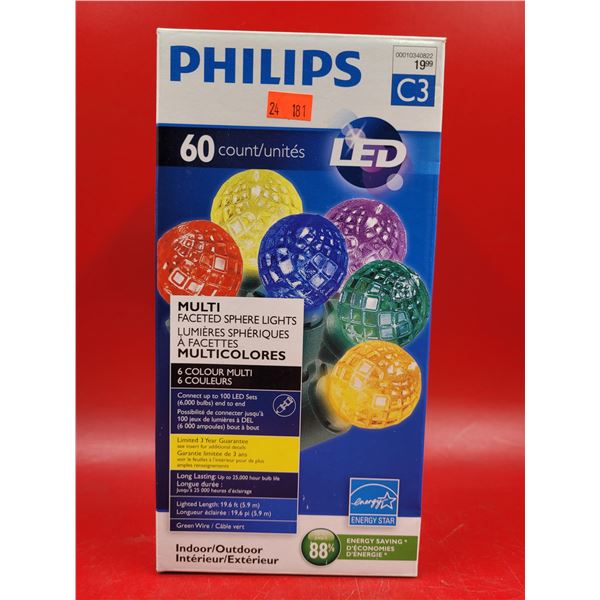 Philips Indoor/Outdoor 6-Color Multi Faceted Sphere LED Lights