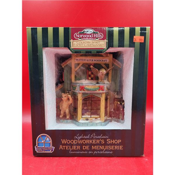 Norwood Hills Country Spirit Lighted Porcelain Woodworker's Shop